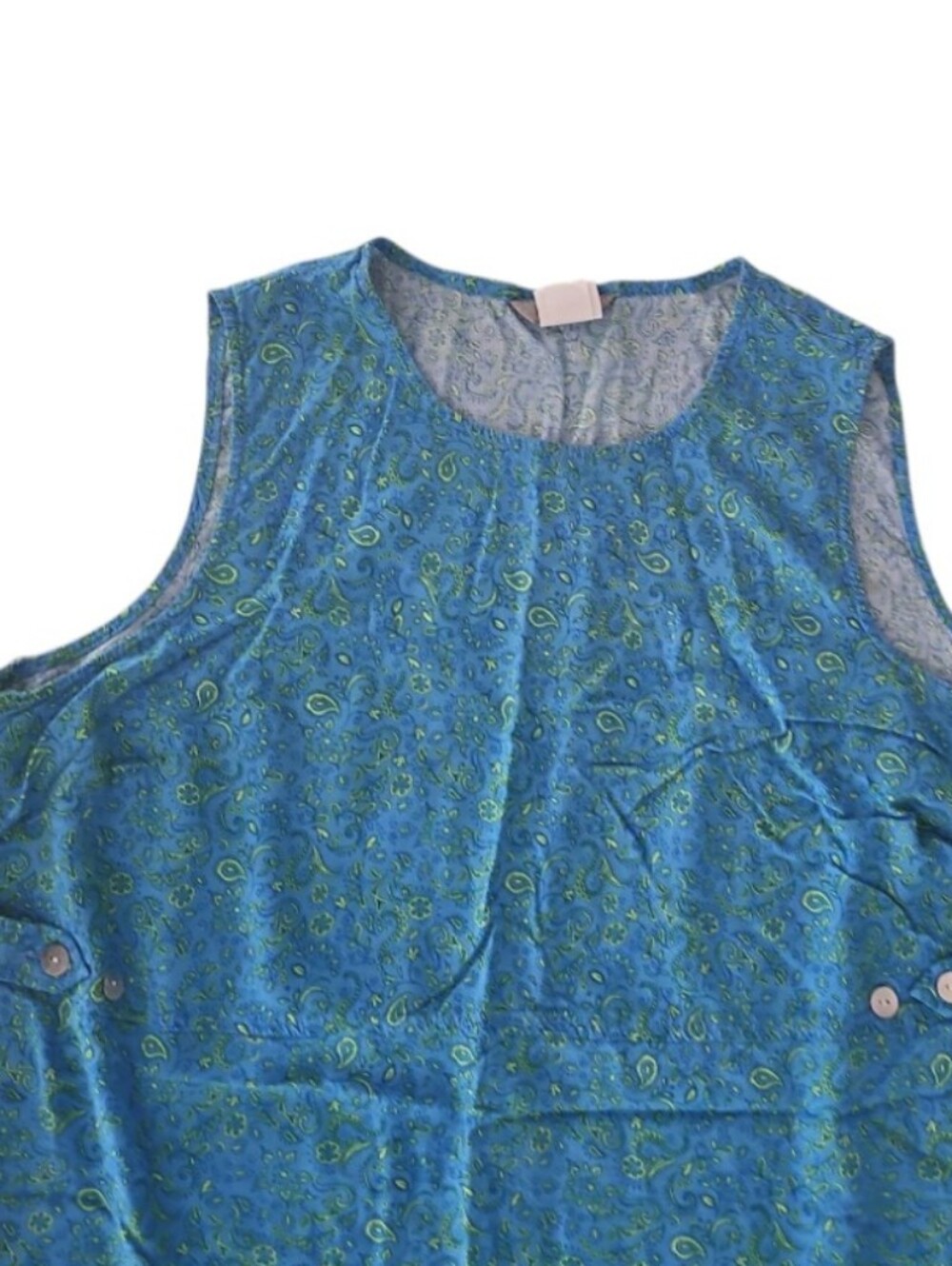 Stonebridge Rayon Linen Paisley Sleeveless Midi Dress Women’s 3X Cottagecore - Picture 3 of 12